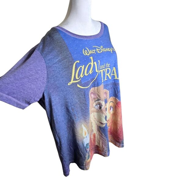 Walt Disney Lady and the Tramp TShirt Womens Size 1X Purple - Picture 2 of 9